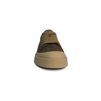 Laile Minimal Retro Suede Stacked Platform Sneaker 