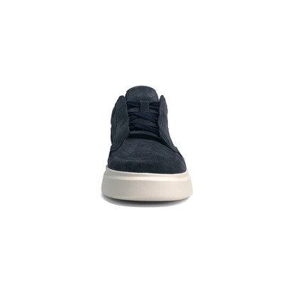 LAILE Matte Nubuck Laceless Slip-On Platform Skate Sneakers
