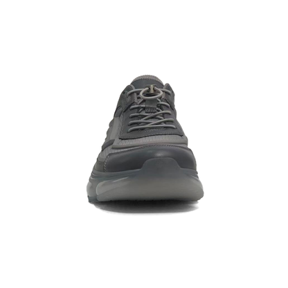 LAILE Gradient Gray Men's Casual Sneakers Thick Sole Height-Increasing Breathable Mesh