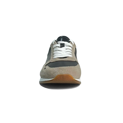 LAILE Tri-Tone Contrast Split Gum Sole Flat Retro Trainers
