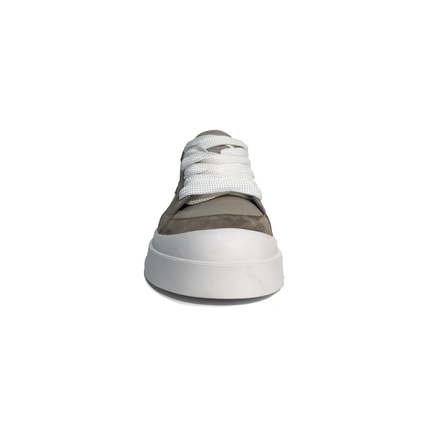 LAILE Dual Tone Nubuck Contrast Panel Platform Skate Sneakers