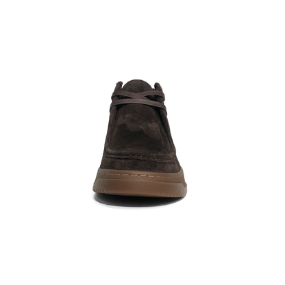 LAILE Matte Nubuck Moc Toe Two-Eye Chukka Ankle Boots