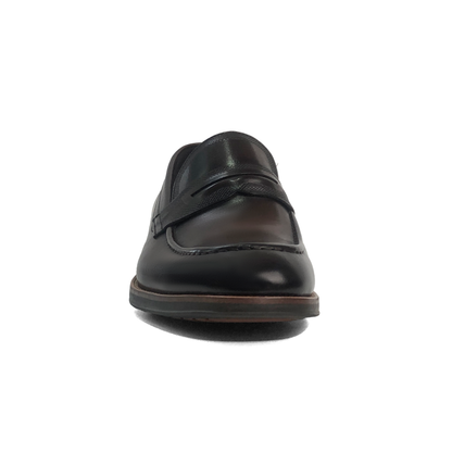 LAILE High Gloss Hand Polished Penny Slip-On Loafers