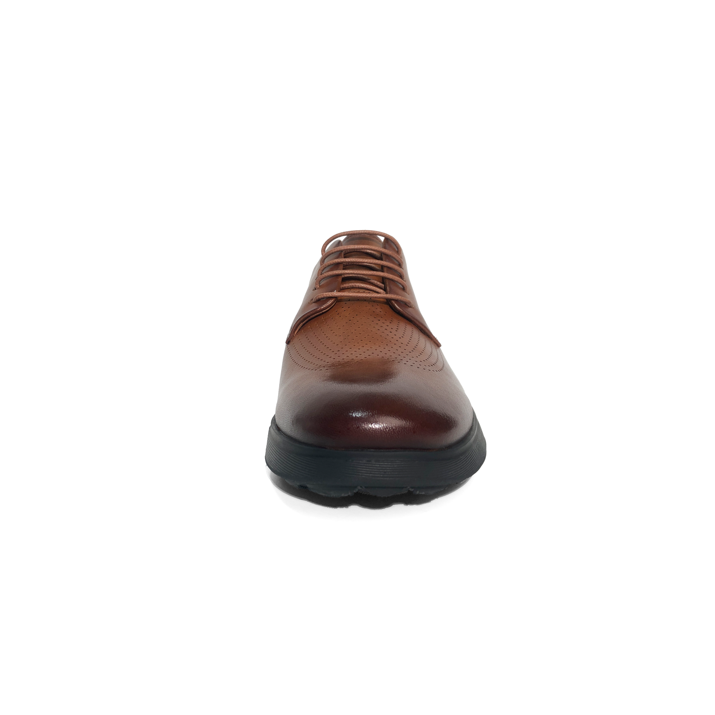 LAILE Polished Micro Perforated Plain Toe Oxford Trainers
