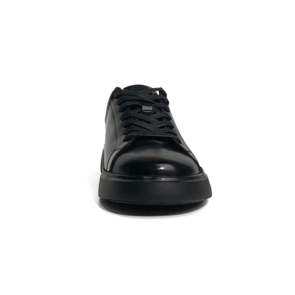 LAILE Plain Full-Grain Gloss Cowhide Low Top Lifestyle Board Shoe