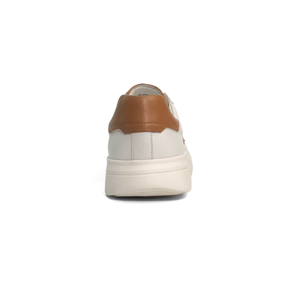 LAILE Polished Full Grain Leather Slip-On Platform Sneakers