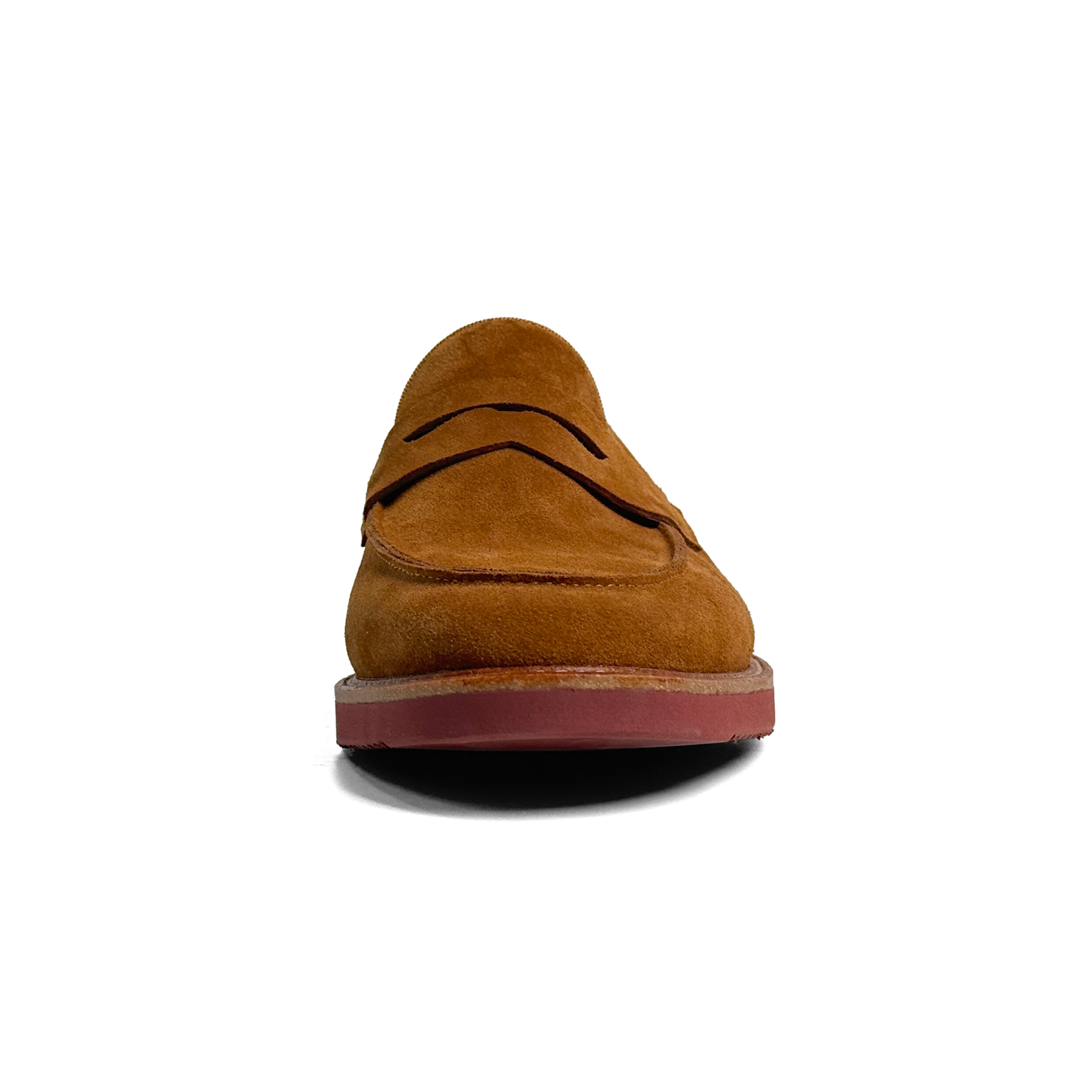 LAILE Matte Nubuck Suede Penny Slip-On Loafers