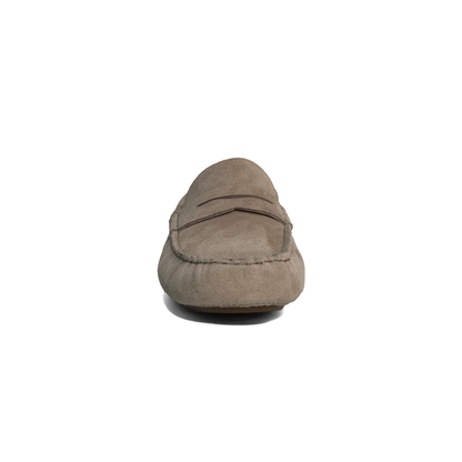LAILE Matte Nubuck Penny Moc Toe Slip-On Driving Loafers