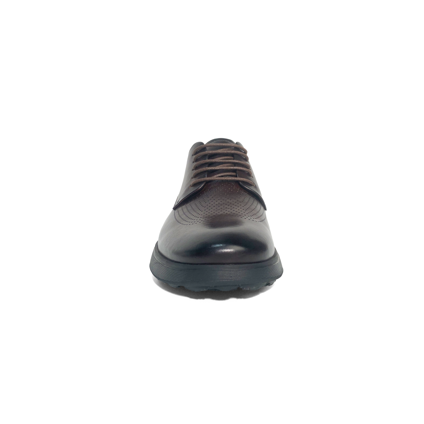 LAILE Polished Micro Perforated Plain Toe Oxford Trainers