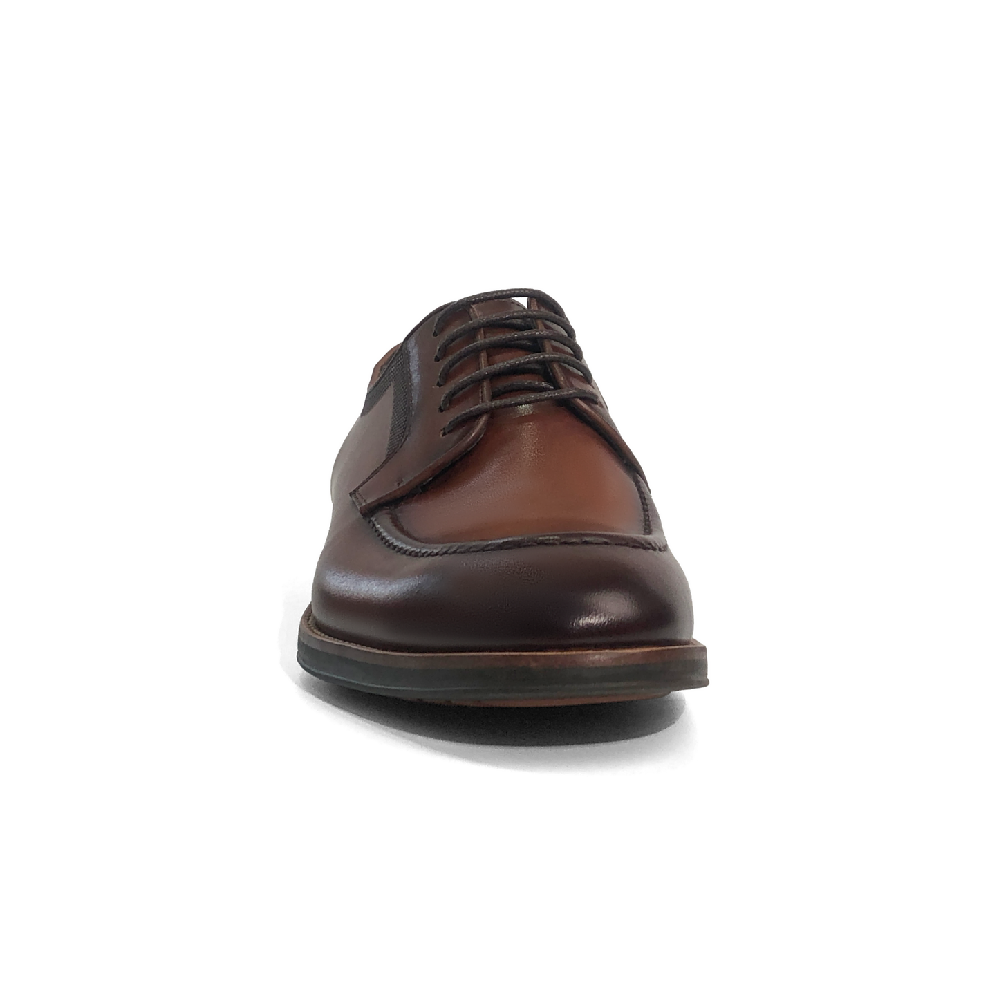 LAILE Gradient Antiqued Calfskin Four-Eye Lace-Up Derby Shoe