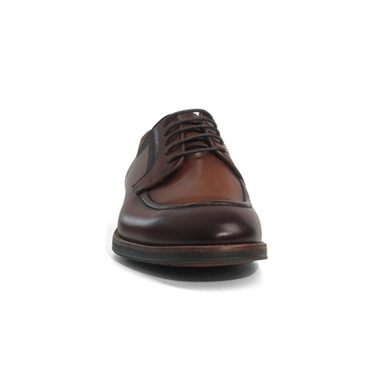 LAILE Gradient Antiqued Calfskin Four-Eye Lace-Up Derby Shoe