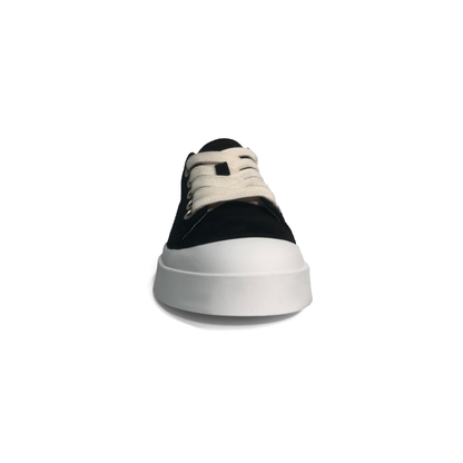Laile Minimal Retro Suede Stacked Platform Sneaker 