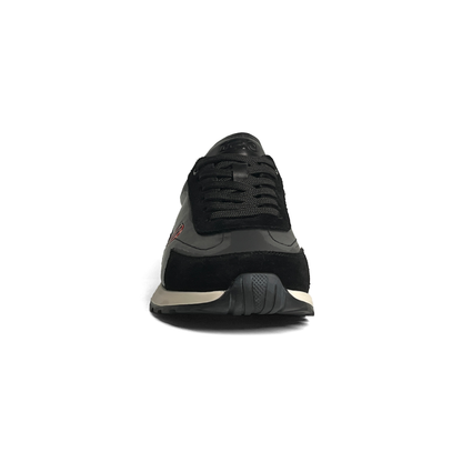 LAILE Dual Material Suede & Polished Leather Vintage Platform Trainers