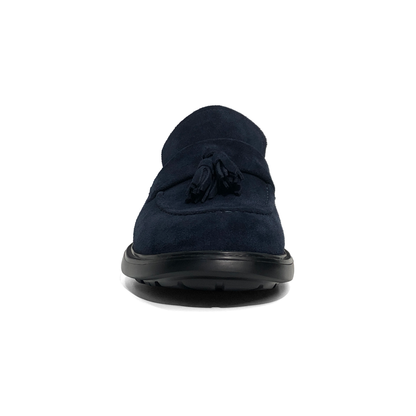LAILE Matte Nubuck Tassel Penny Slip-On Loafers