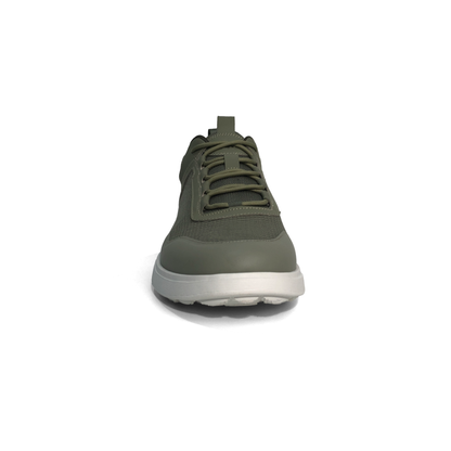 LAILE Grid Woven Mesh Hybrid Leather Low Platform Business Trainers