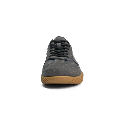 LAILE Contrast White Trim Perforated Suede Wave Gum Sole Retro Trainers