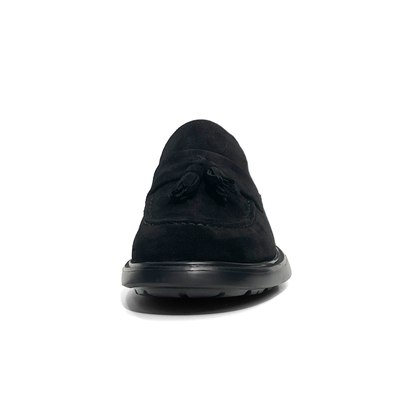 LAILE Matte Nubuck Tassel Penny Slip-On Loafers