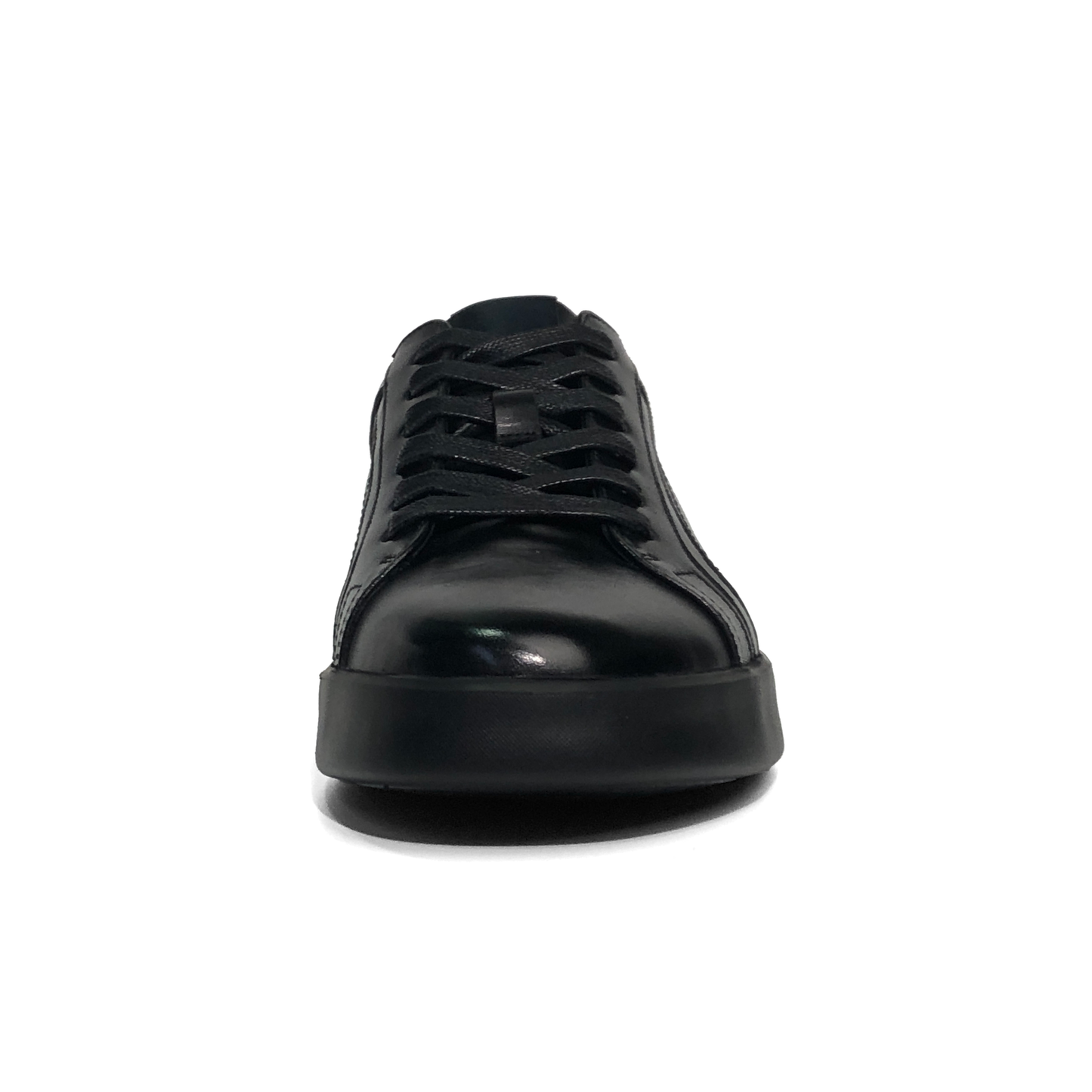 LAILE Mirror Polished Perforated Side Panel Platform Business Sneakers