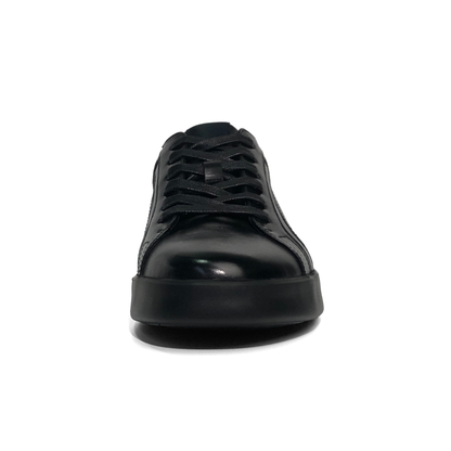 LAILE Mirror Polished Perforated Side Panel Platform Business Sneakers