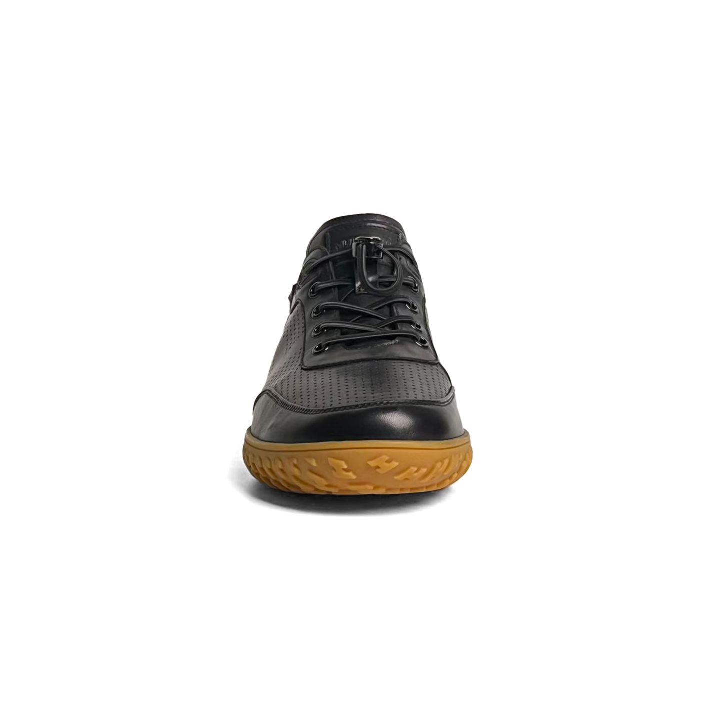 LAILE Full Micro Perforated Leather Toggle Quick Lace Retro Gum Sole Trainers
