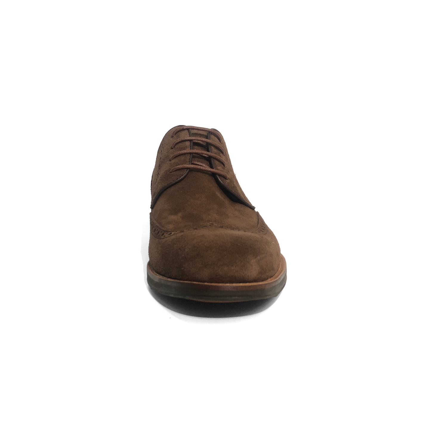 LAILE Matte Nubuck Suede Full Brogue Wingtip Oxford Dress Shoes