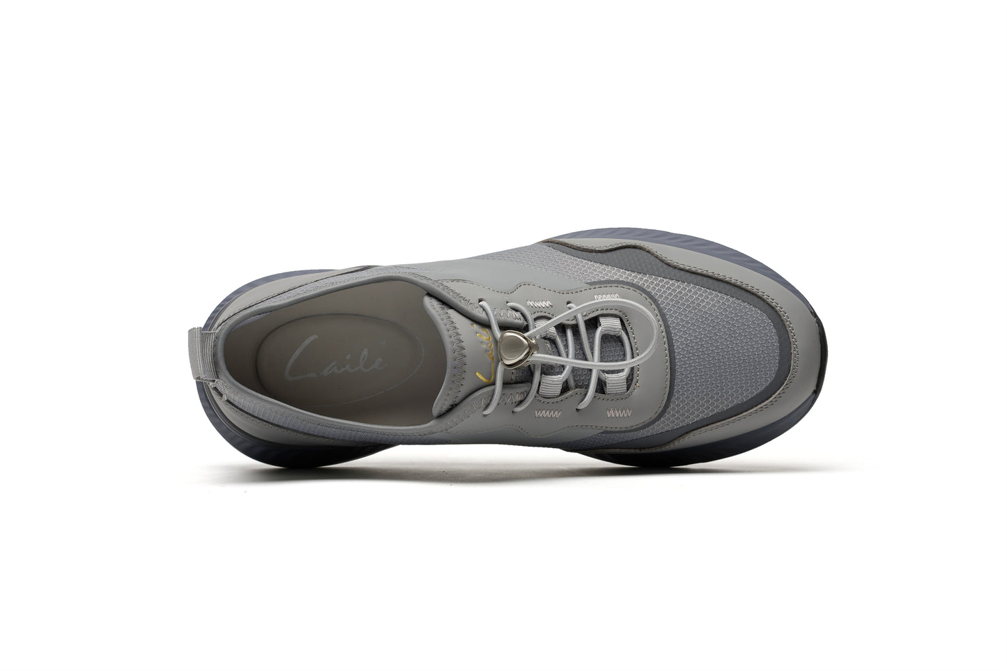 LAILE Men's Low-Top Casual Shoes - Made with Mesh Fabric and Top-Grain Cowhide, Breathable and Versatile