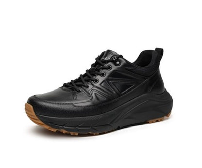 LAILE first layer cowhide thick sole height increase casual shoes men's