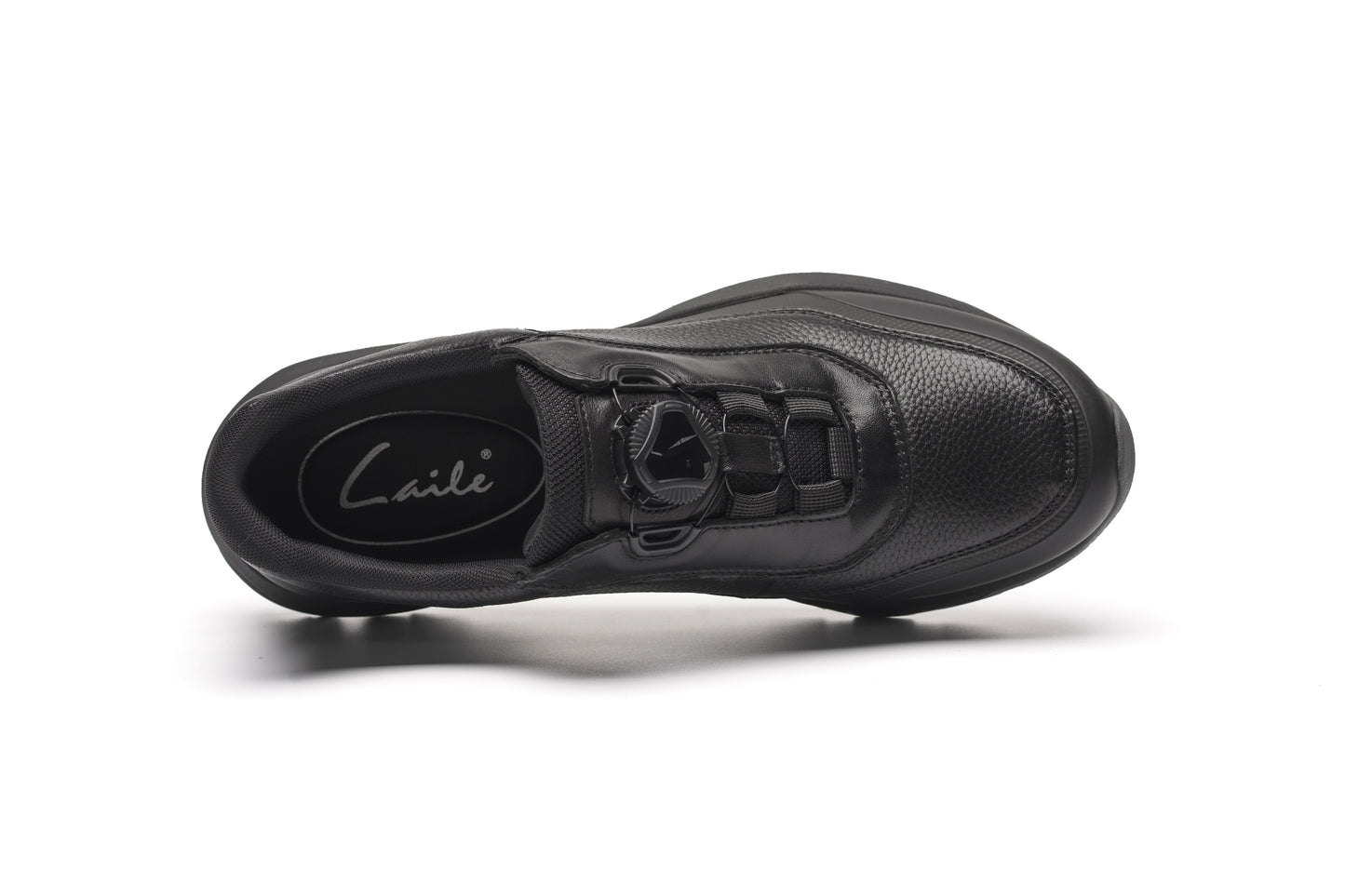 LAILE Men’s First Layer Cowhide Thick Sole Casual Sneakers