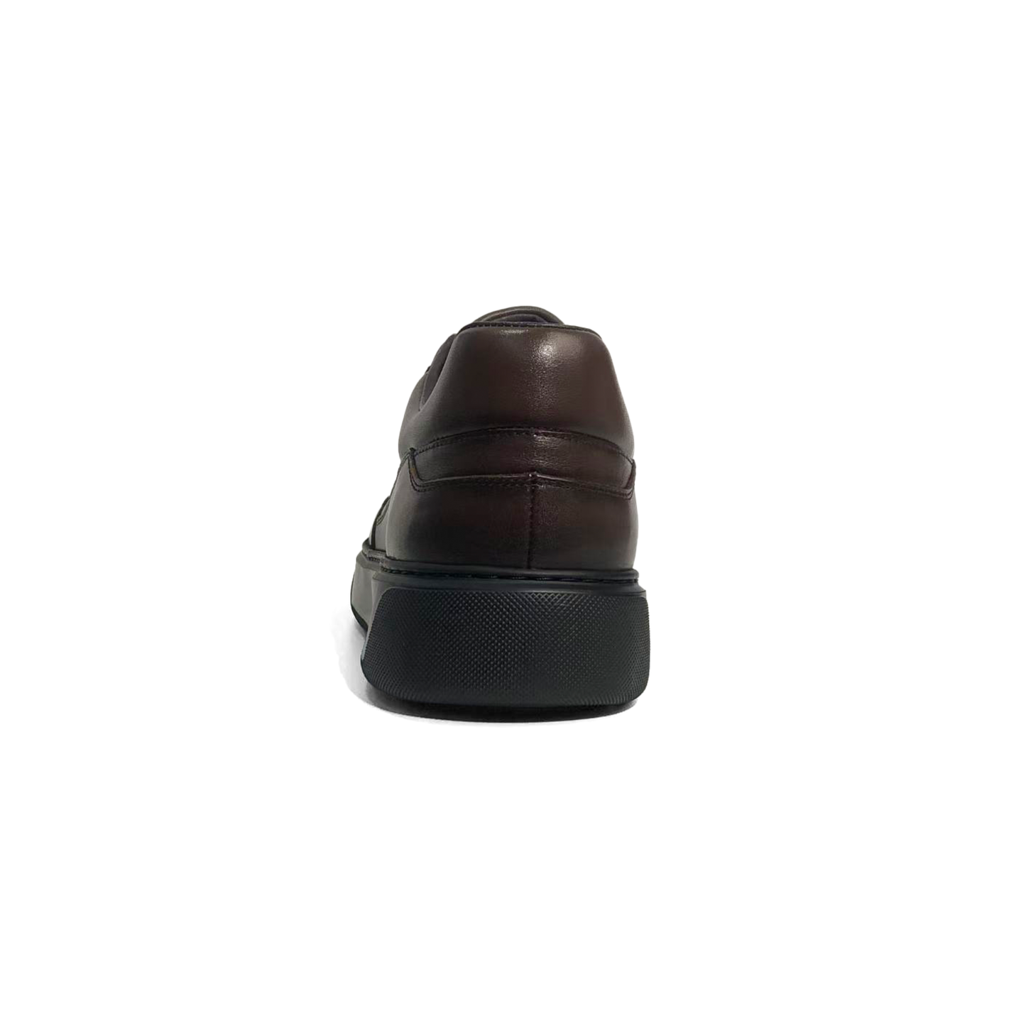 LAILE Smooth Full Grain Leather Platform Business Sneakers
