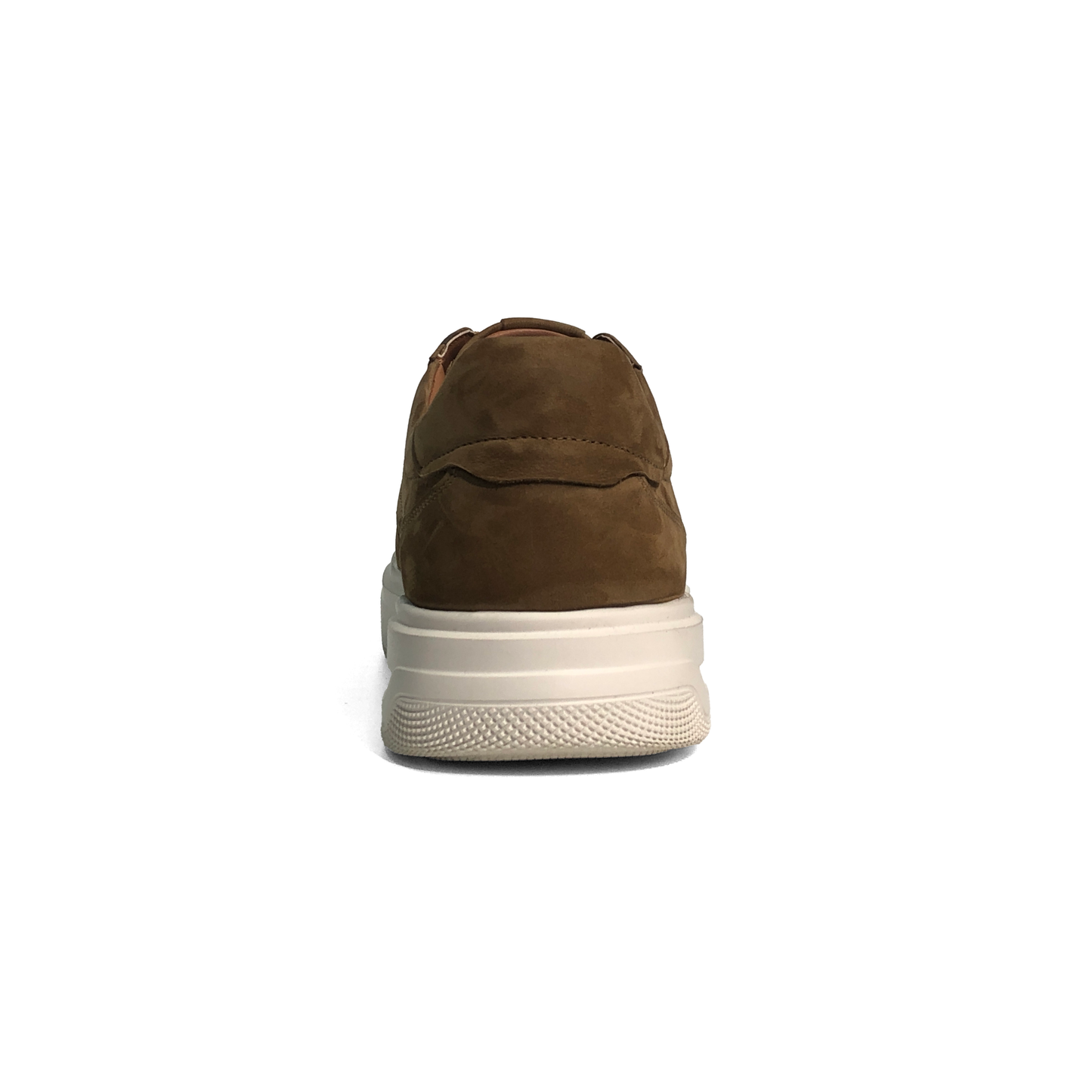LAILE Matte Nubuck Perforated Stripe Platform Skate Sneakers