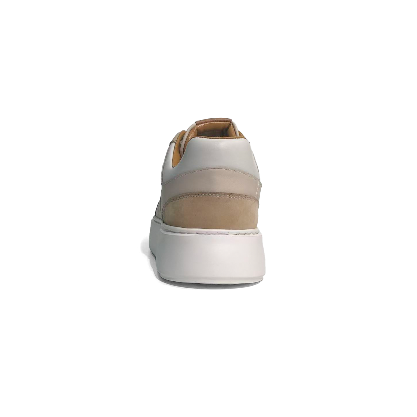 LAILE Multi-Panel Leather Mesh Platform Court Sneakers