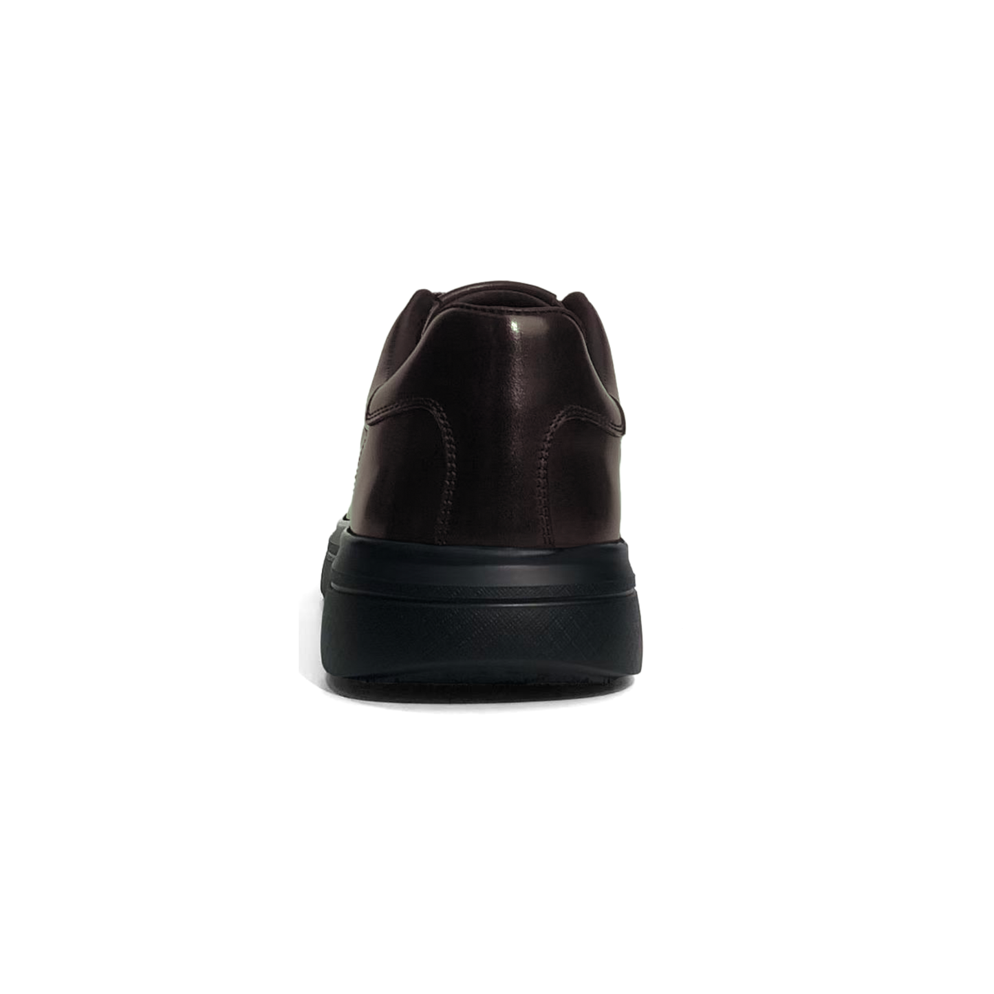 LAILE Plain Full-Grain Gloss Cowhide Low Top Lifestyle Board Shoe