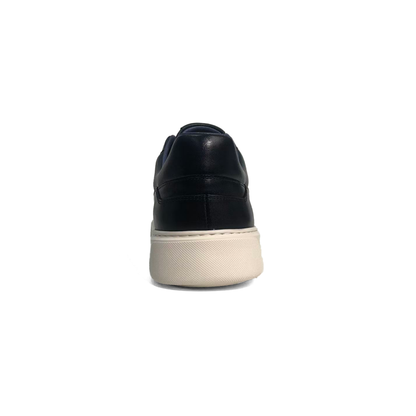LAILE Smooth Full Grain Leather Platform Business Sneakers