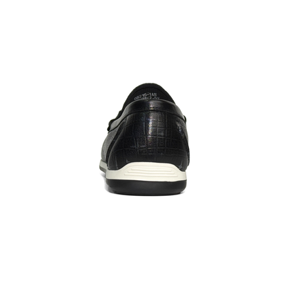 LAILE Iridescent Croc Embossed Leather Slip-On Loafers