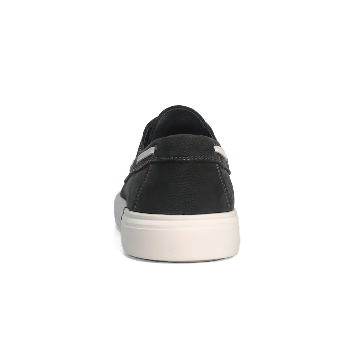 LAILE Twolace Lite Dark Grey Pebble Leather Boat Shoes