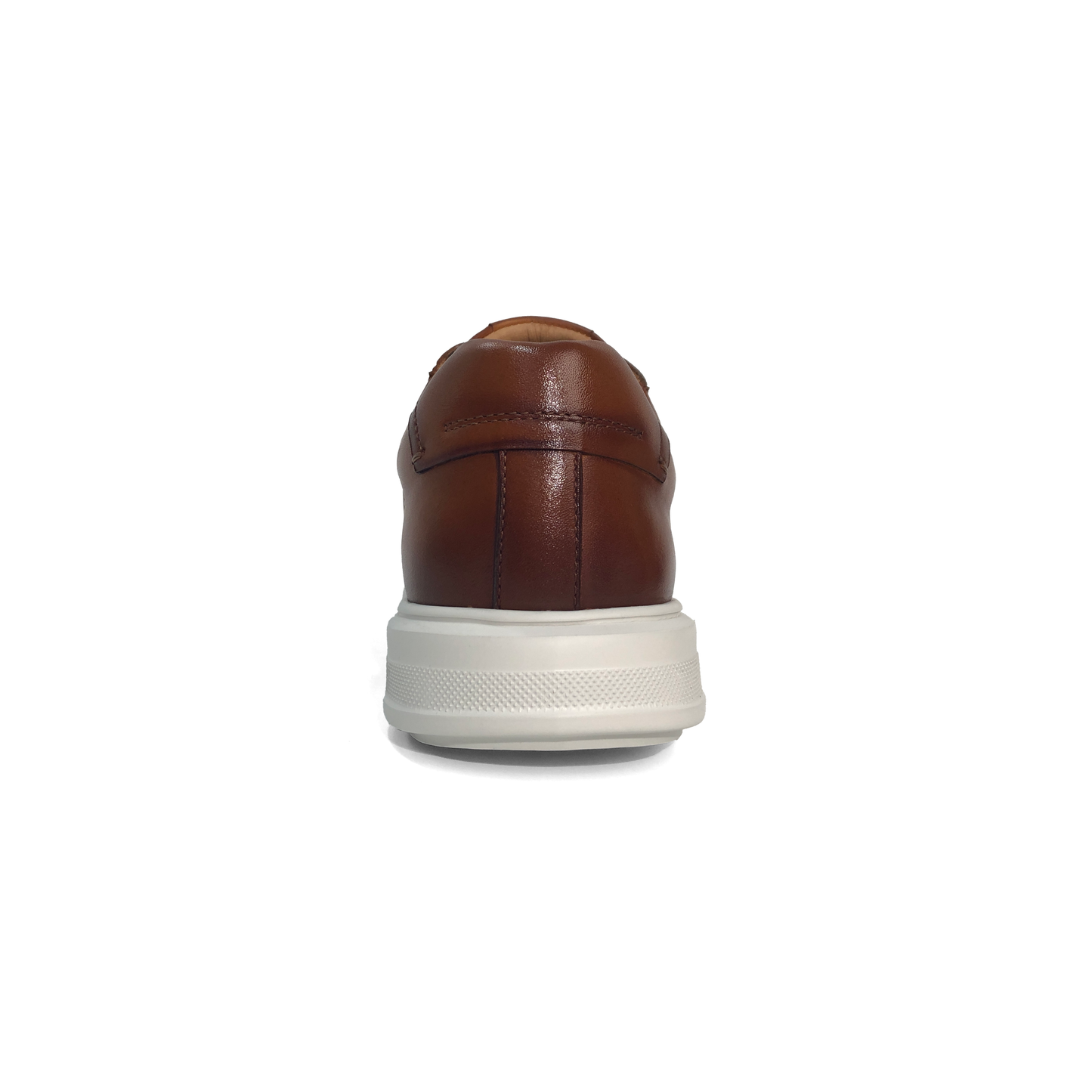 LAILE Burnished Full Grain Leather Low Platform Business Sneakers