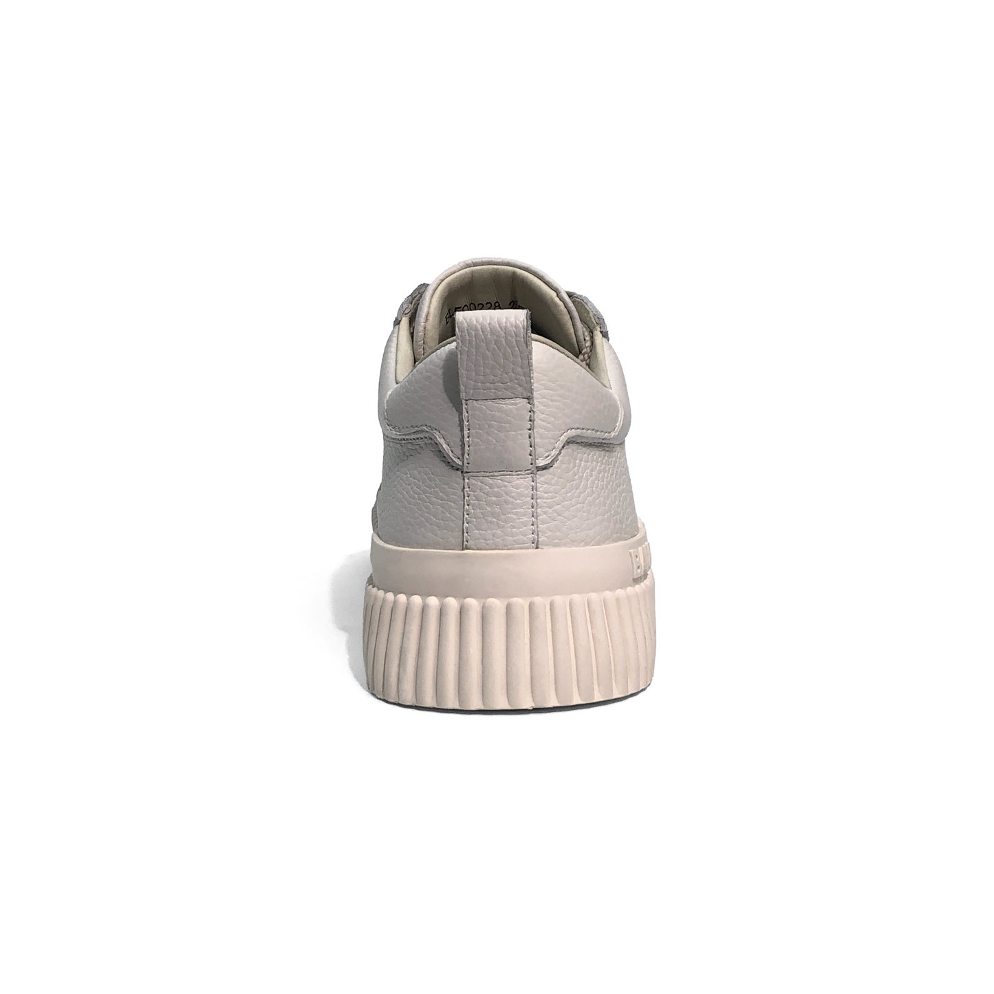 LAILE Pebble Grain Leather Ribbed Shell Toe Platform Skate Sneakers