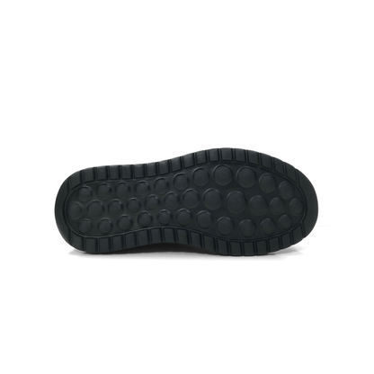 LAILE Full Grain Polished Leather Wavy Sculpted Platform Skate Sneakers