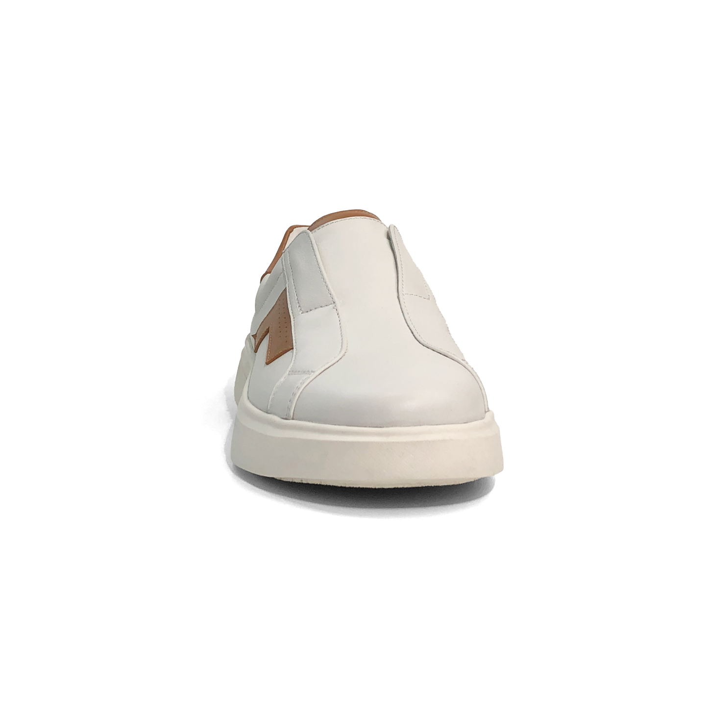 LAILE Polished Full Grain Leather Slip-On Platform Sneakers