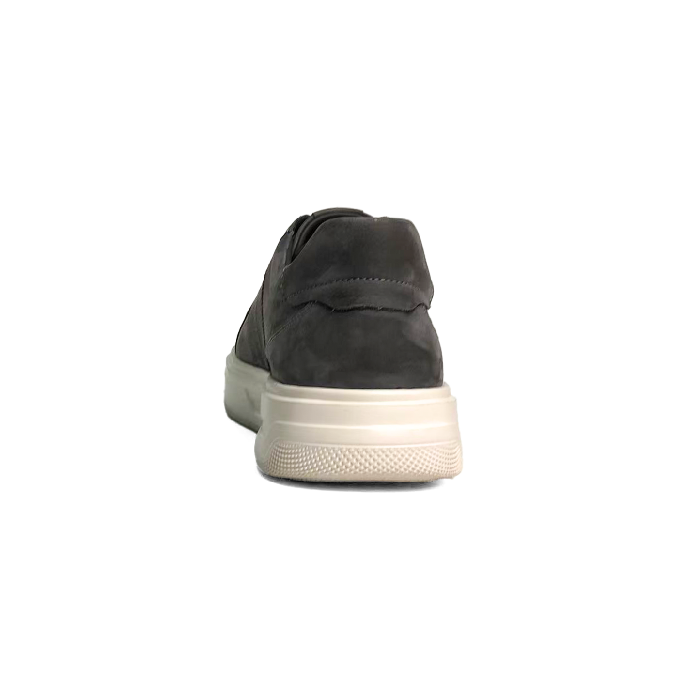 LAILE Matte Nubuck Perforated Stripe Platform Skate Sneakers