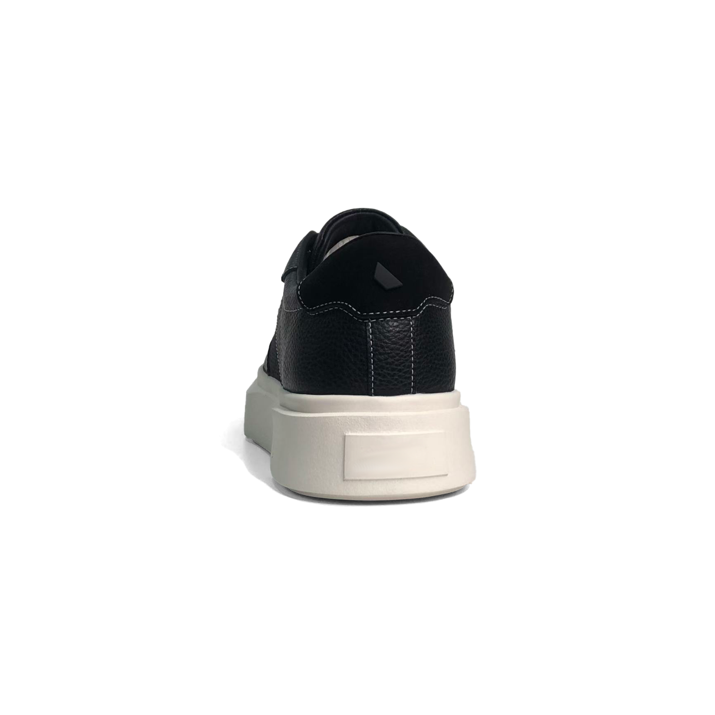 LAILE Pebble Grain Leather & Woven Fabric Hybrid Platform Skate Sneakers