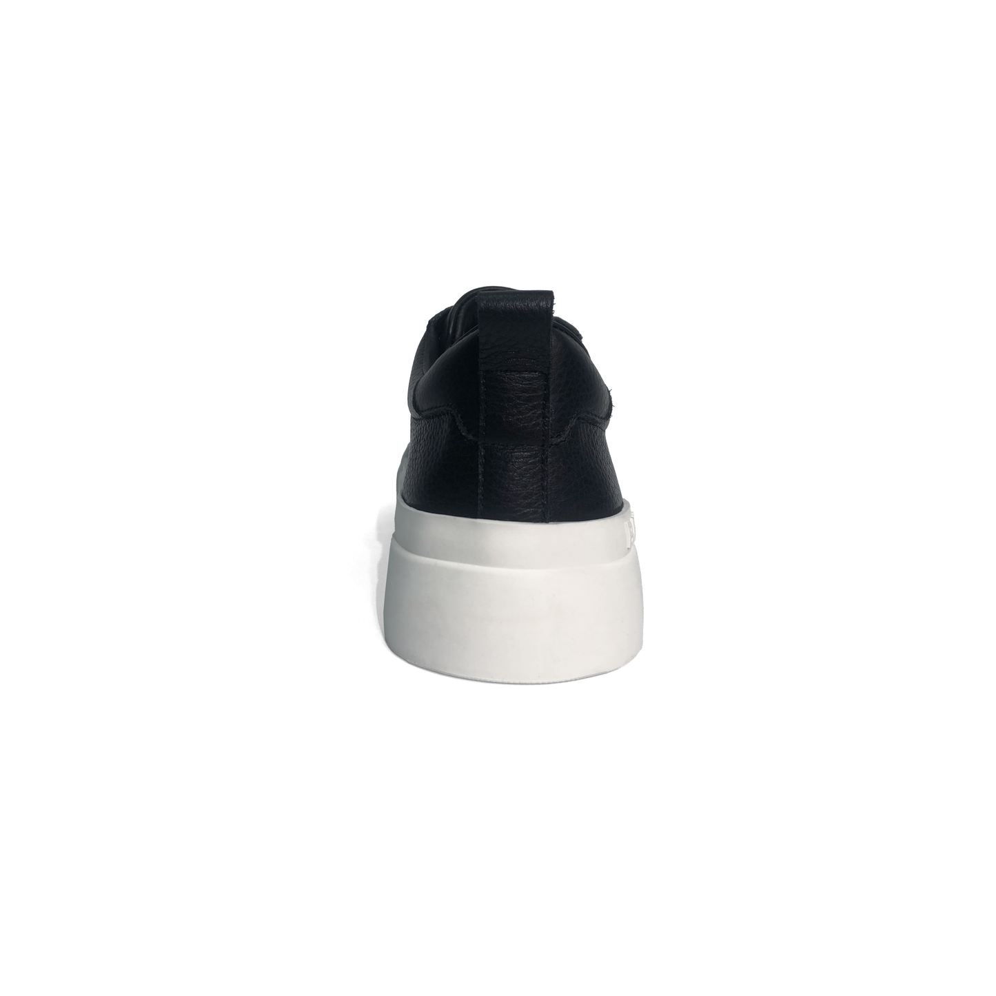 LAILE Pebble Grain Leather Ribbed Shell Toe Platform Skate Sneakers