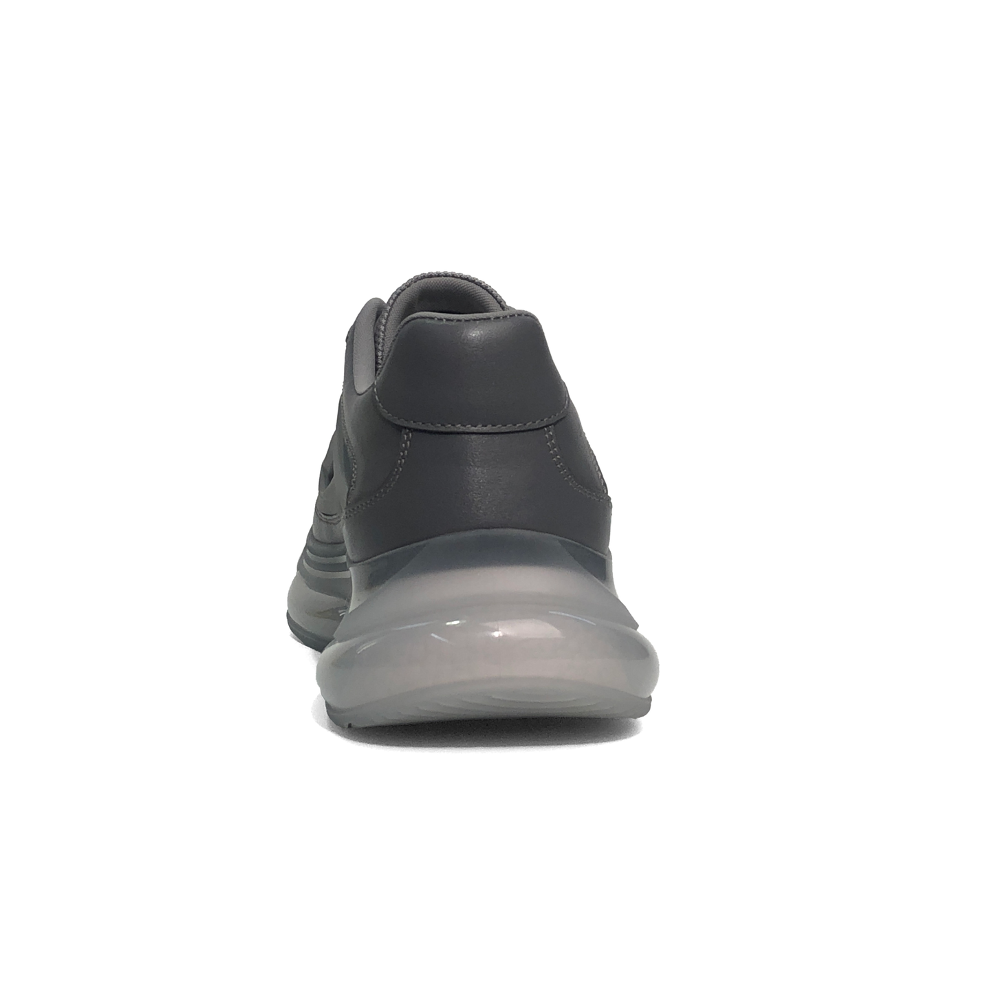 LAILE Gradient Gray Men's Casual Sneakers Thick Sole Height-Increasing Breathable Mesh