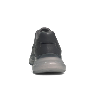 LAILE Gradient Gray Men's Casual Sneakers Thick Sole Height-Increasing Breathable Mesh