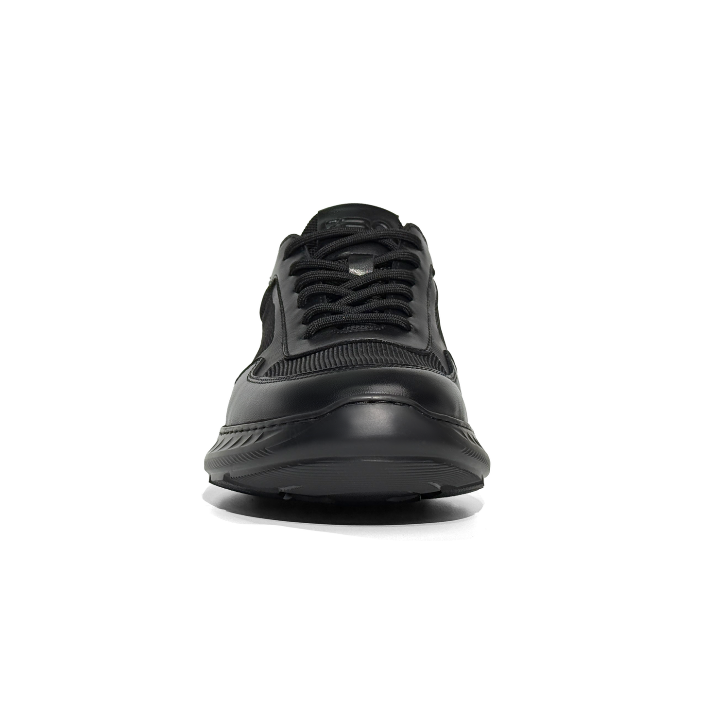LAILE Black Warrior Casual Men's Leather Shoes, Genuine Leather and Mesh, Breathable, Comfortable, Thick Sole, Versatile