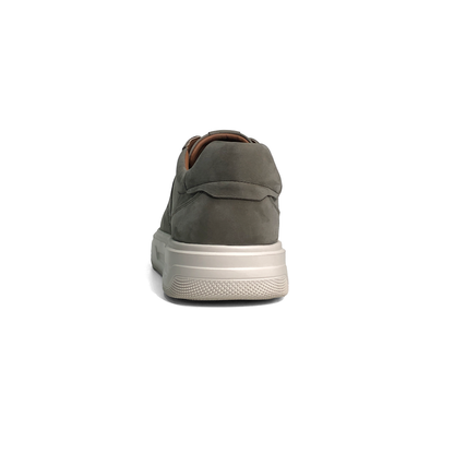 LAILE Matte Nubuck Perforated Stripe Platform Sneakers