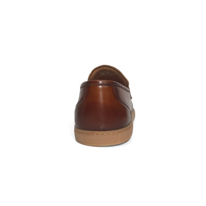 LAILE Micro Perforated Penny Moc Slip-On Loafers