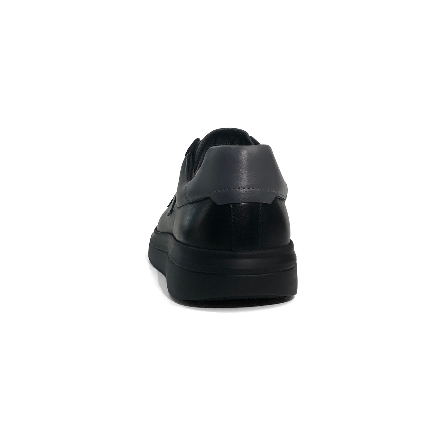 LAILE Polished Full Grain Leather Slip-On Platform Sneakers