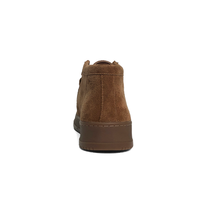 LAILE Matte Nubuck Moc Toe Two-Eye Chukka Ankle Boots