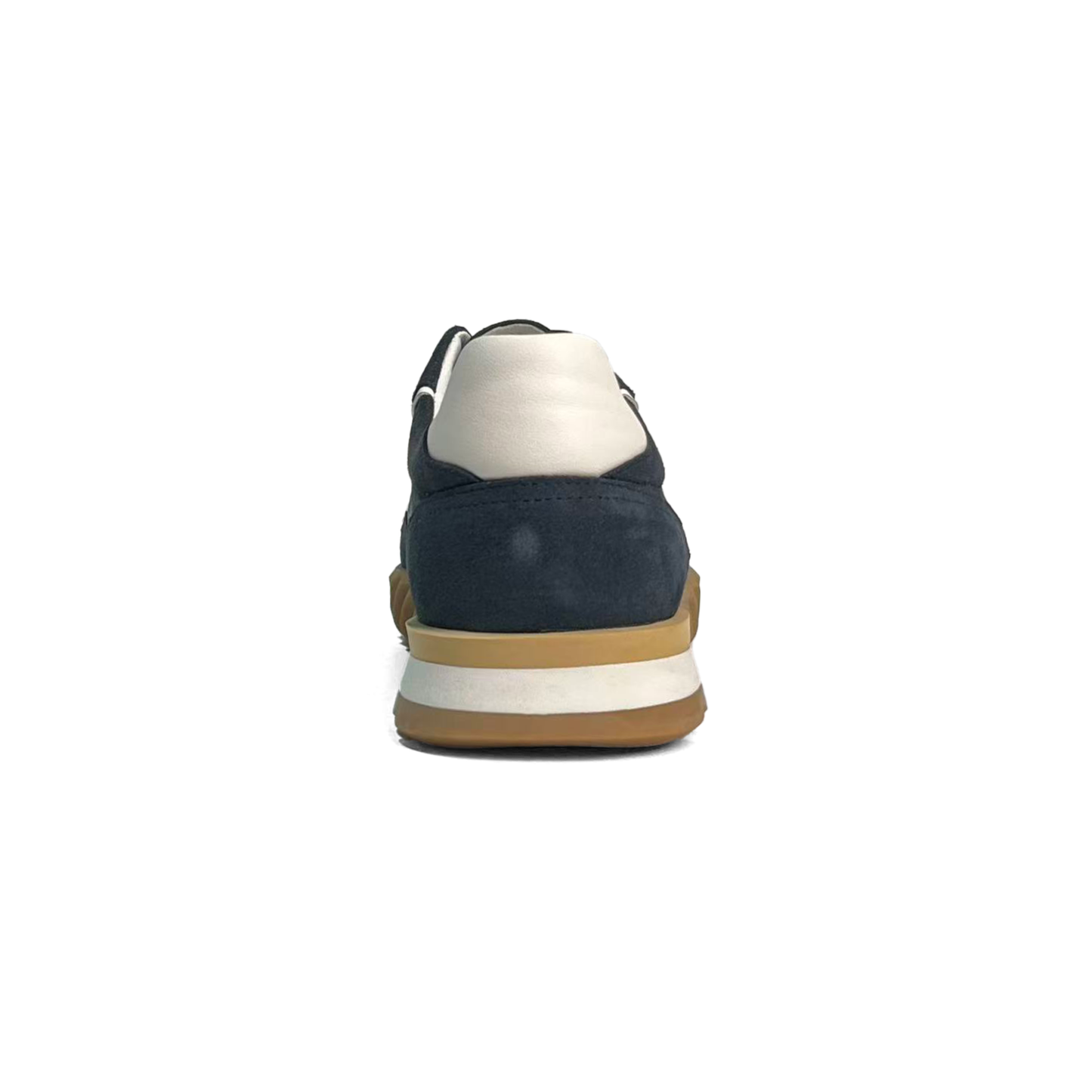 LAILE Contrast White Trim Perforated Suede Wave Gum Sole Retro Trainers